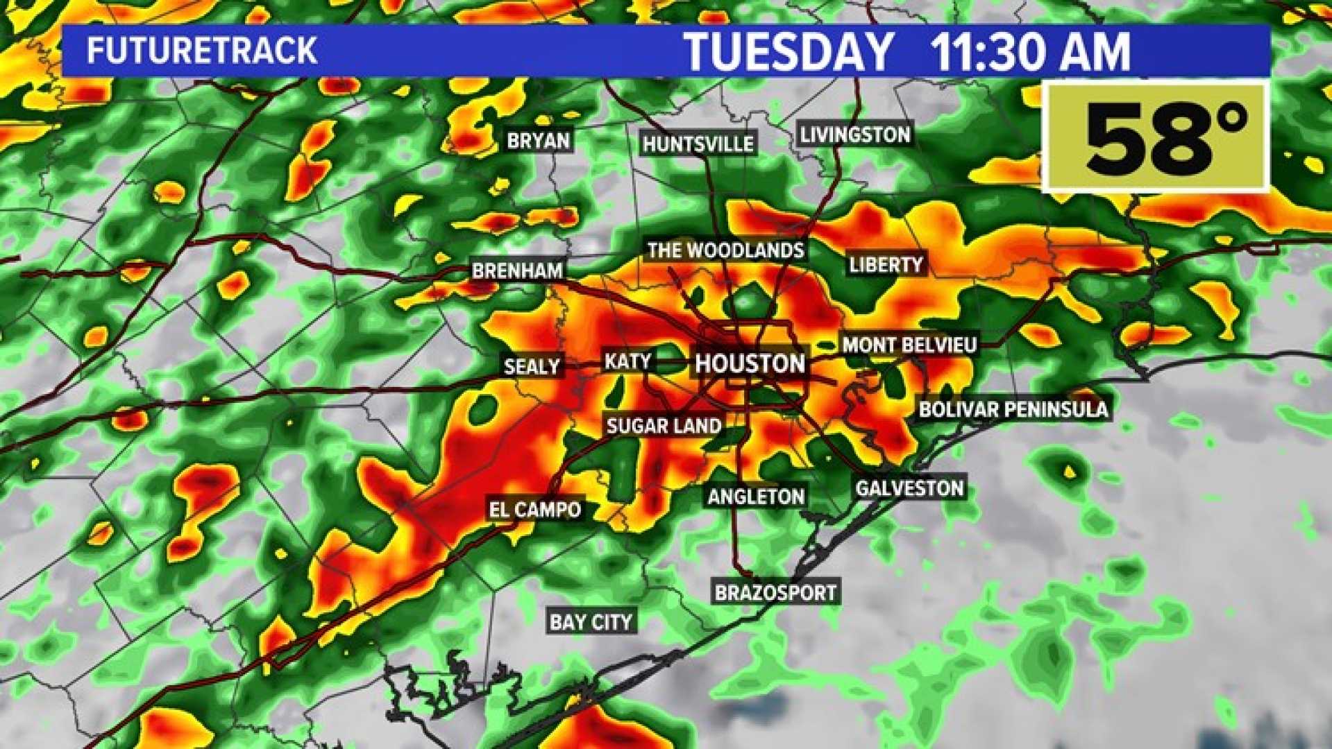 Houston Rain Weather Forecast