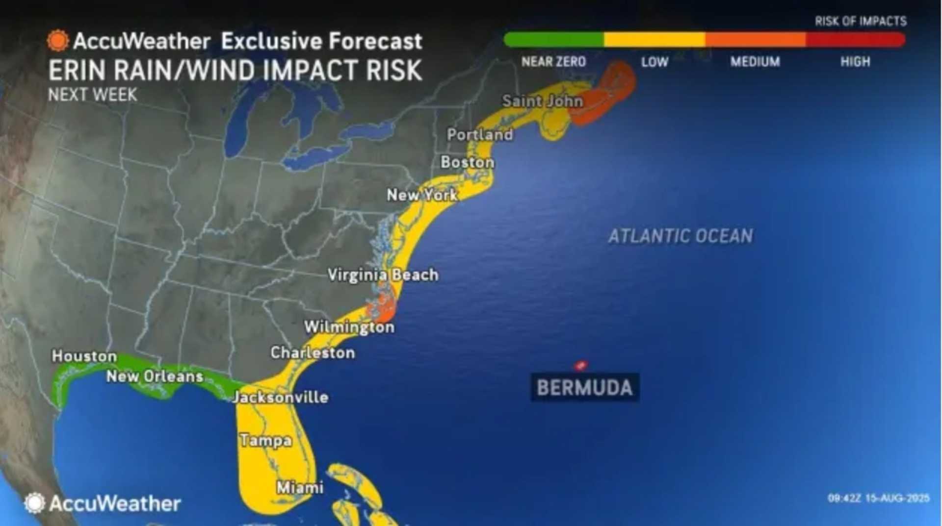 Hurricane Erin Impact East Coast