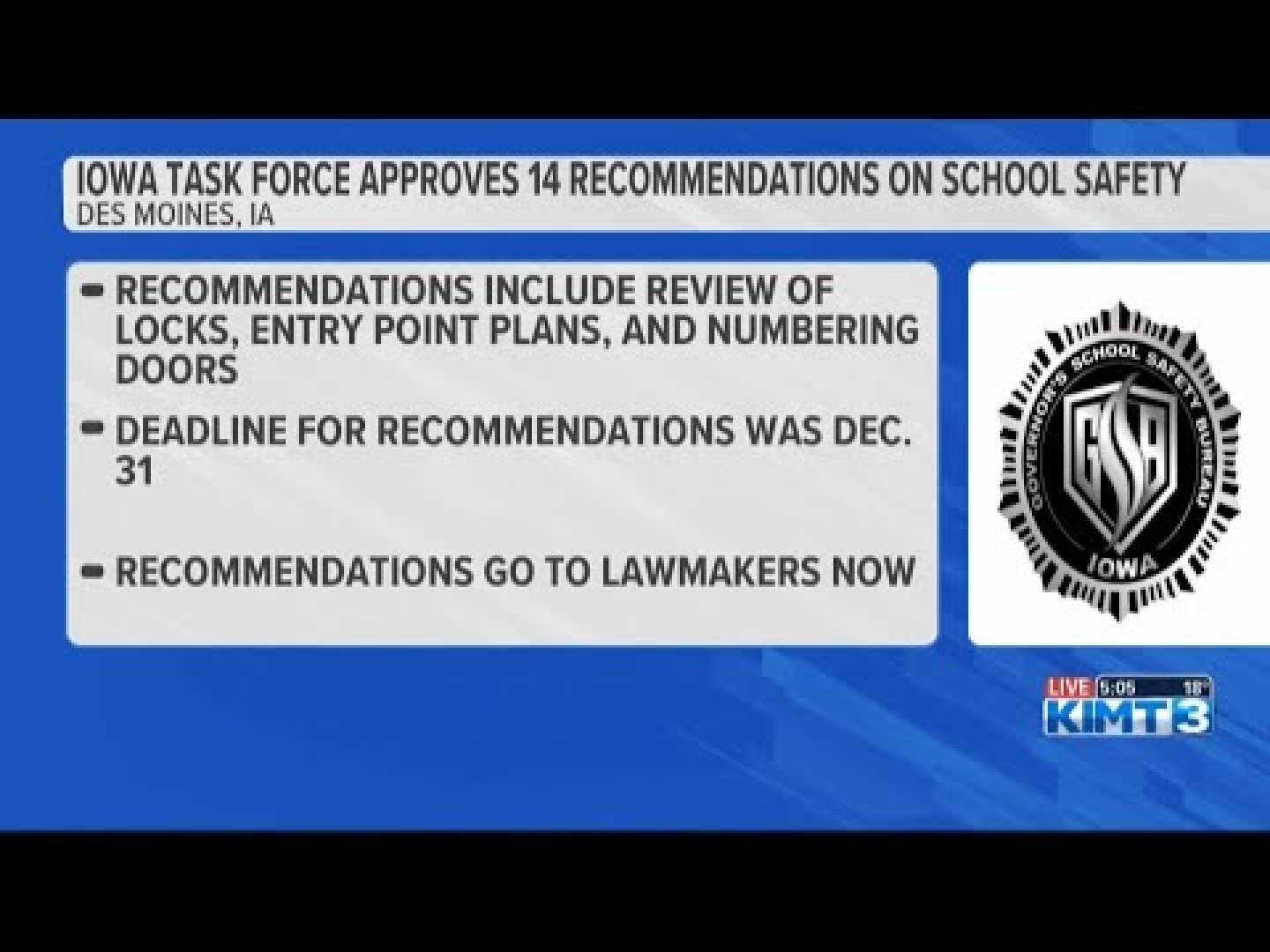 Iowa Task Force Education Recommendations