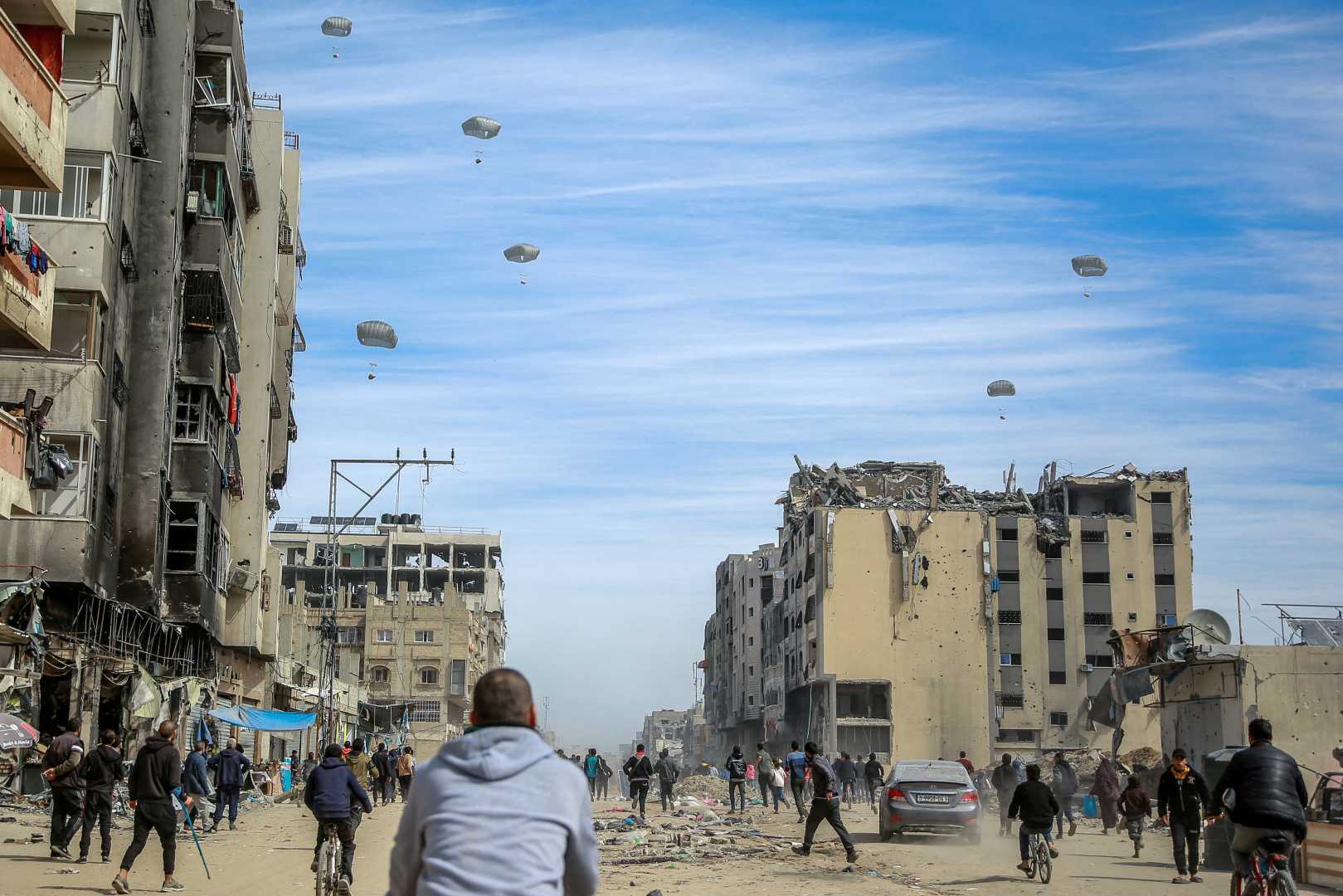 Israel Airdrops Aid In Gaza Crisis