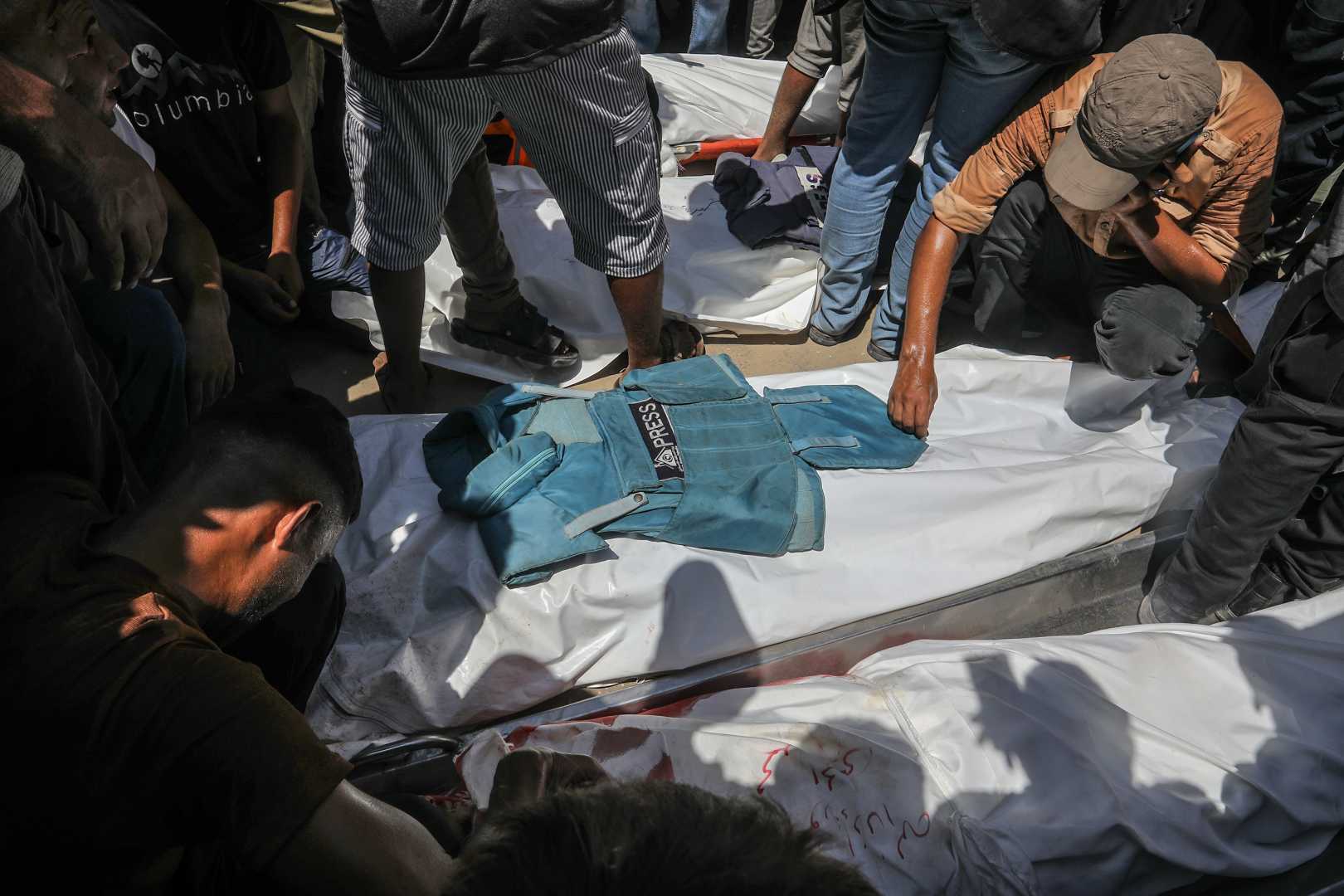 Israeli Strikes Gaza Hospital Journalists