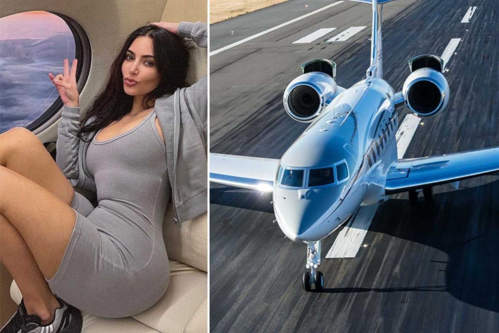 Kardashian Sisters Private Jet Fashion