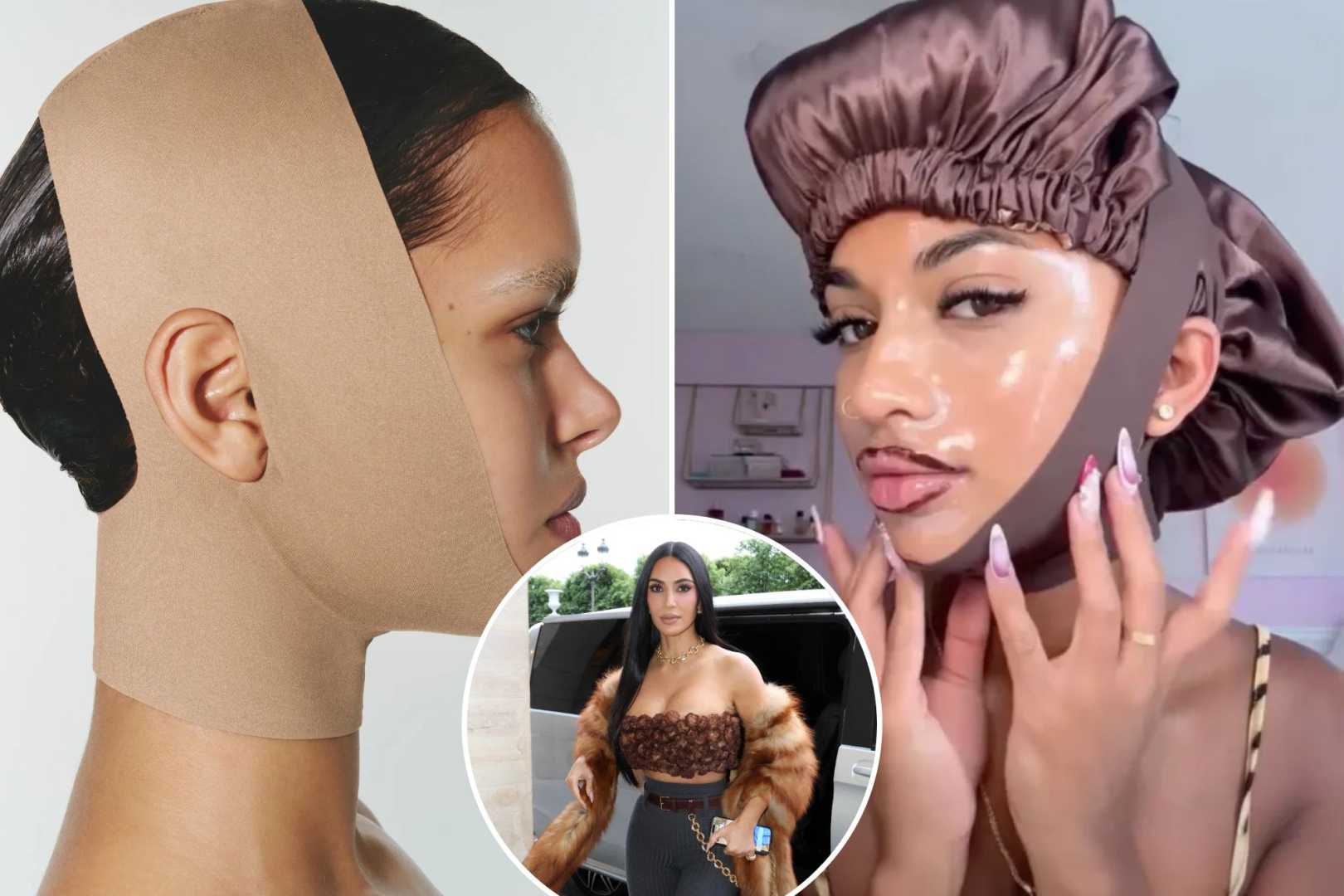 Kim Kardashian Face Wrap Trend Tiktok