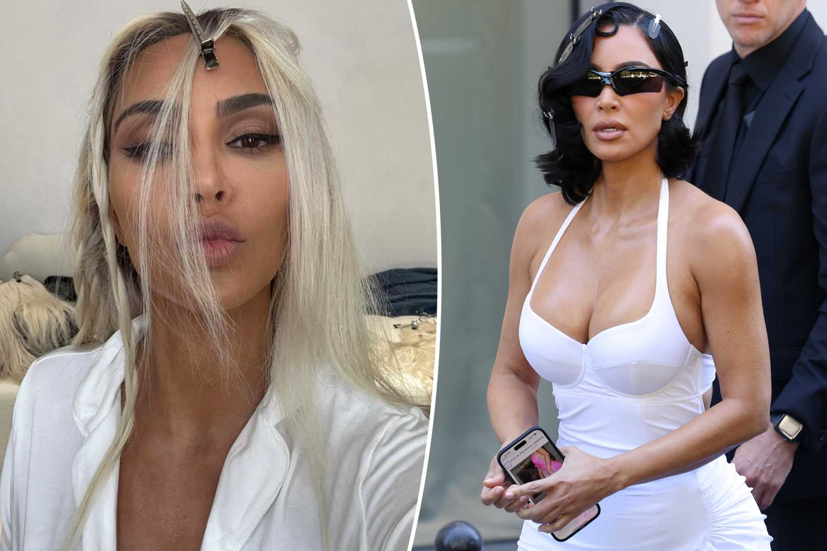 Kim Kardashian New Blonde Hair Transformation