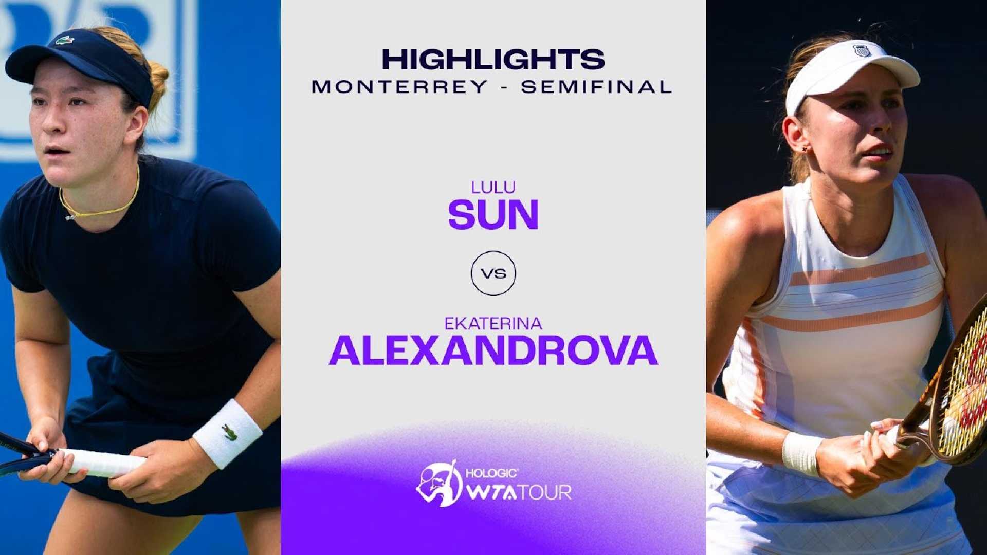 Lulu Sun Ekaterina Alexandrova Tennis Match