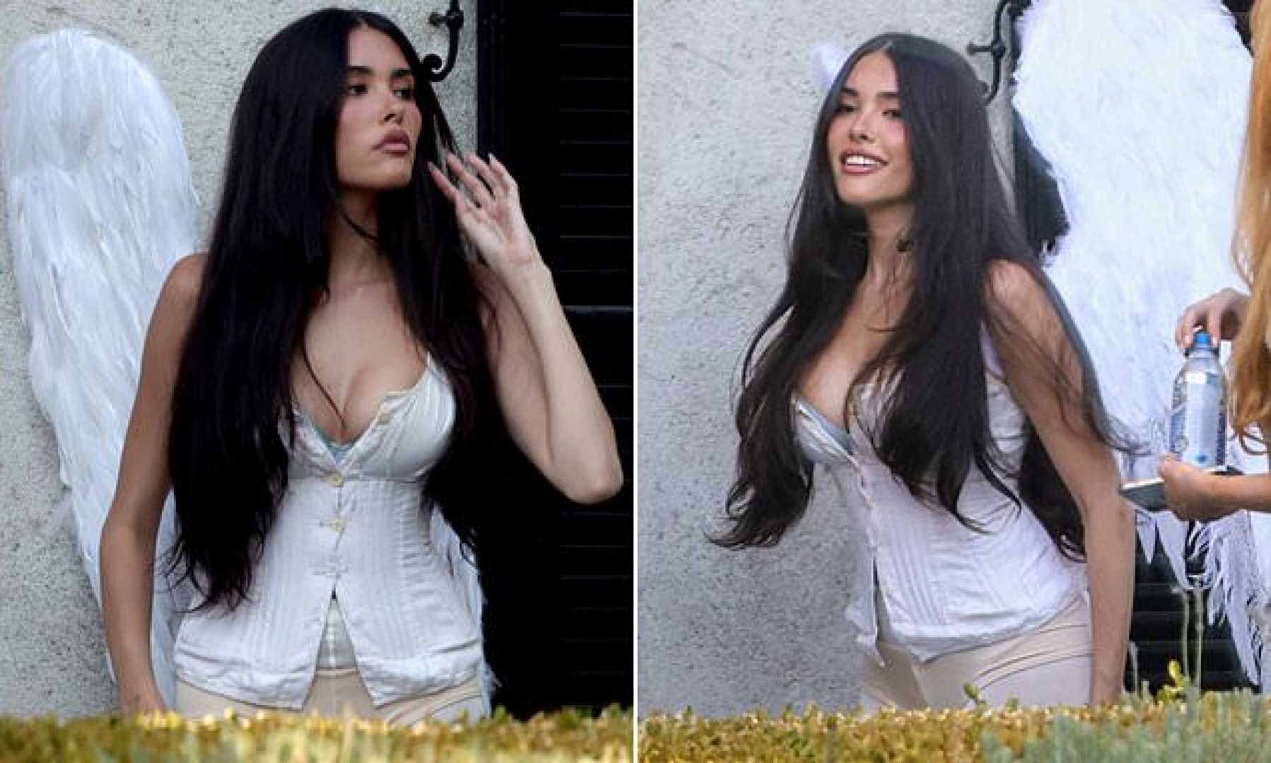 Madison Beer Music Video Filming Angel Wings