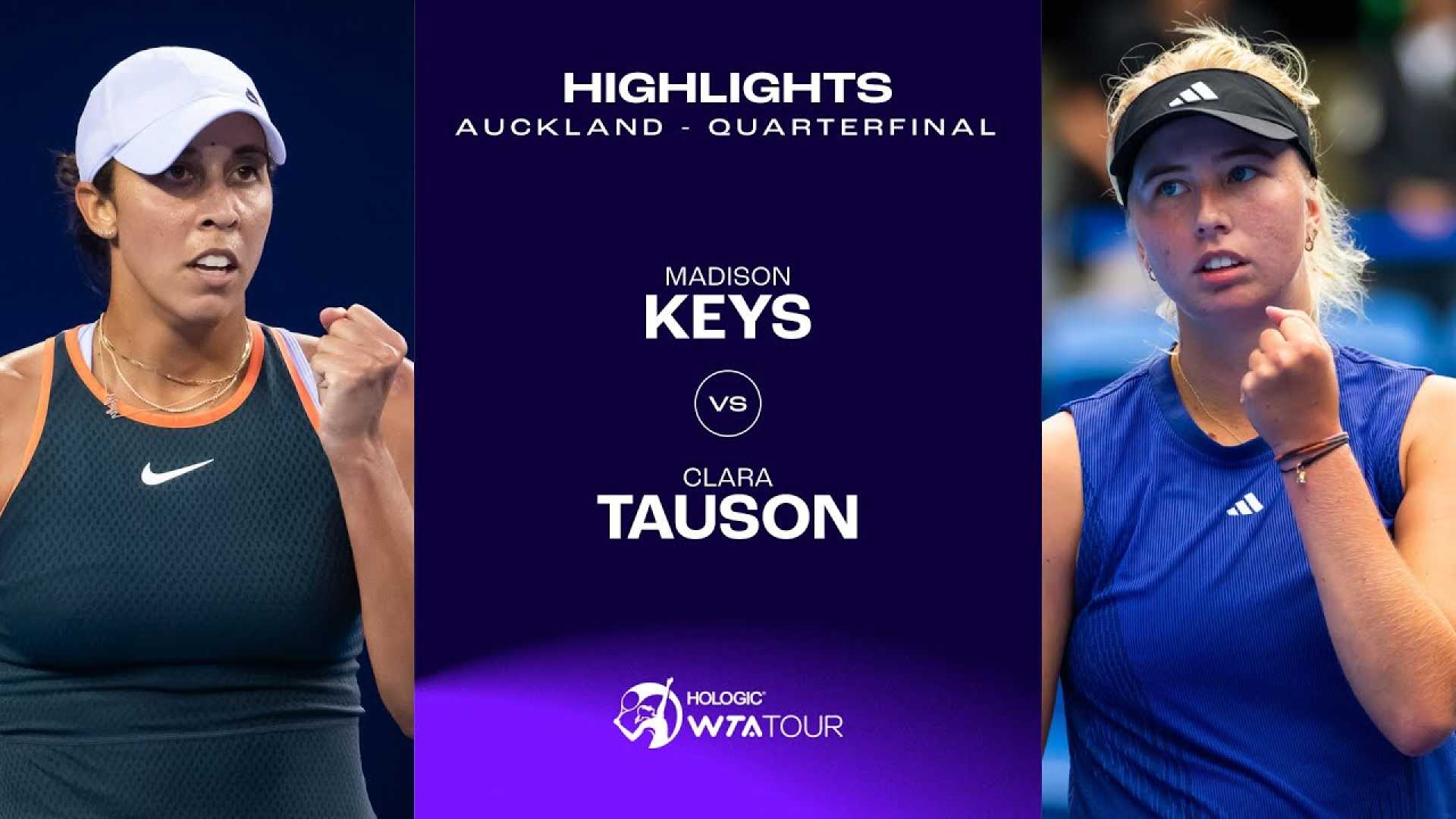 Madison Keys Clara Tauson Tennis Match