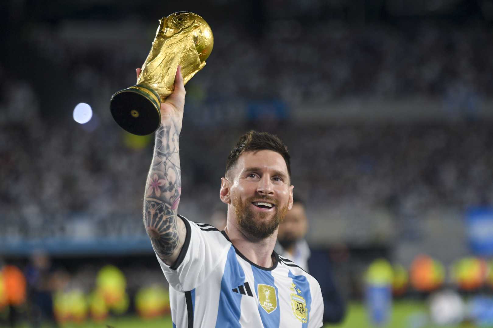 Messi Soccer Match Celebration