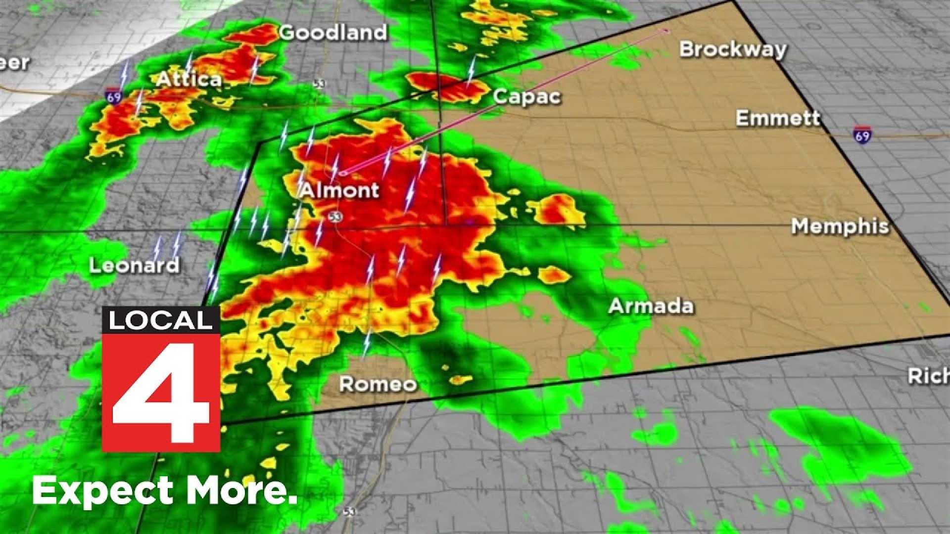 Metro Detroit Severe Thunderstorm Warning