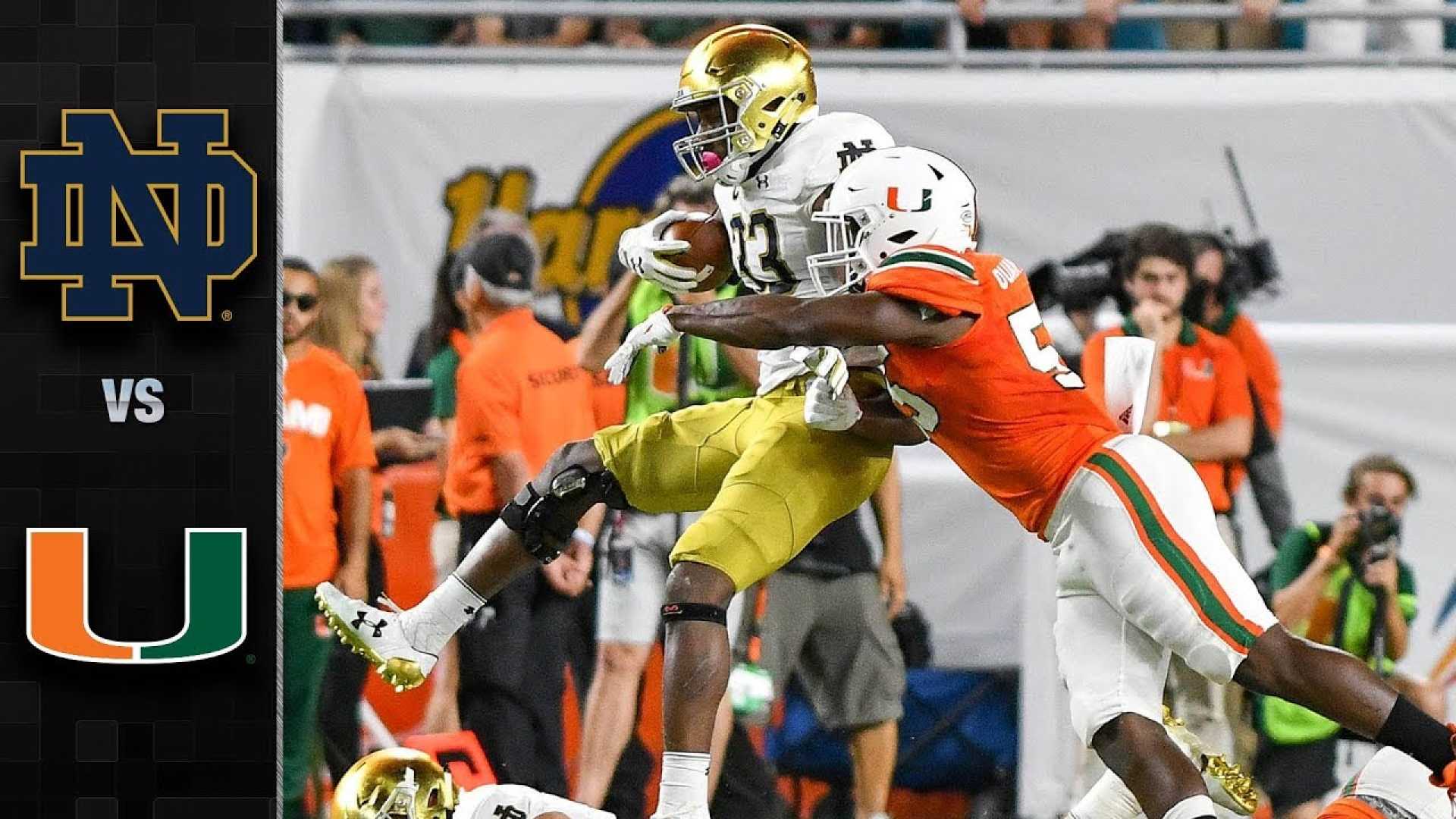Miami Hurricanes Notre Dame Football
