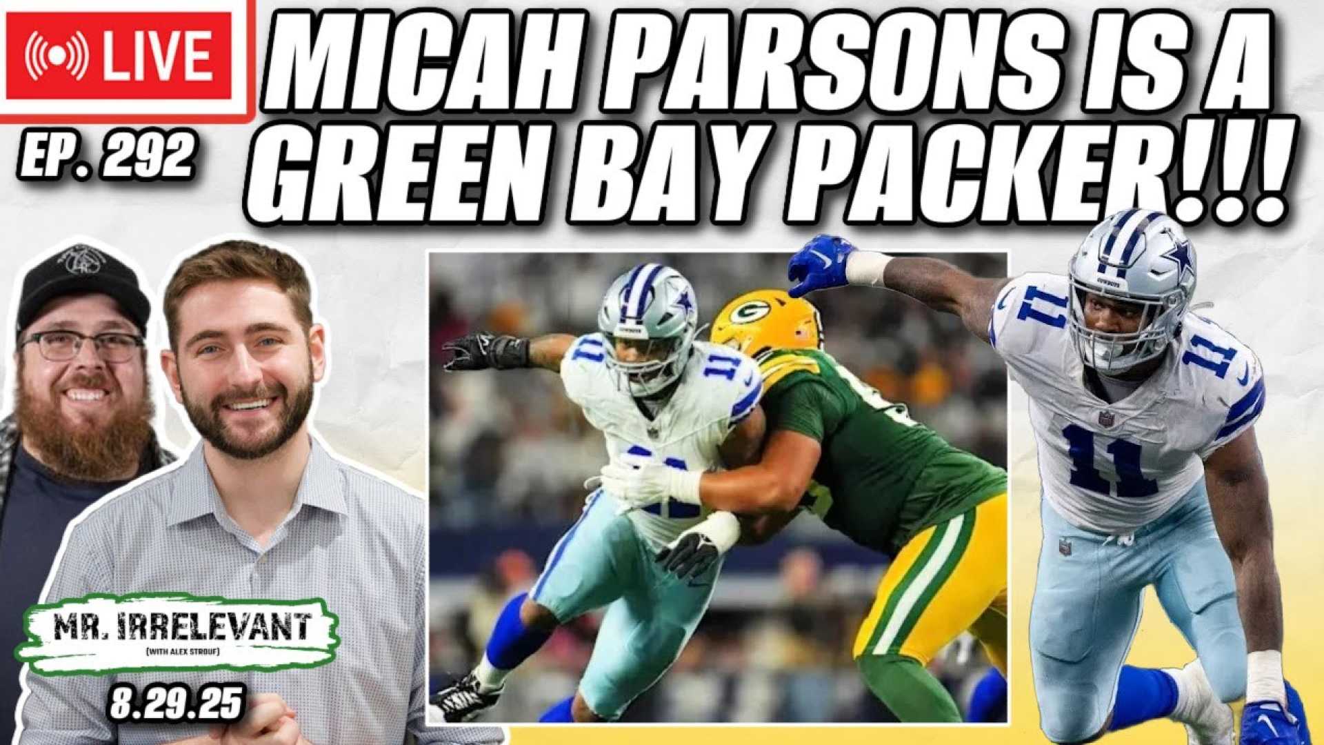 Micah Parsons Green Bay Packers Uniform Celebration