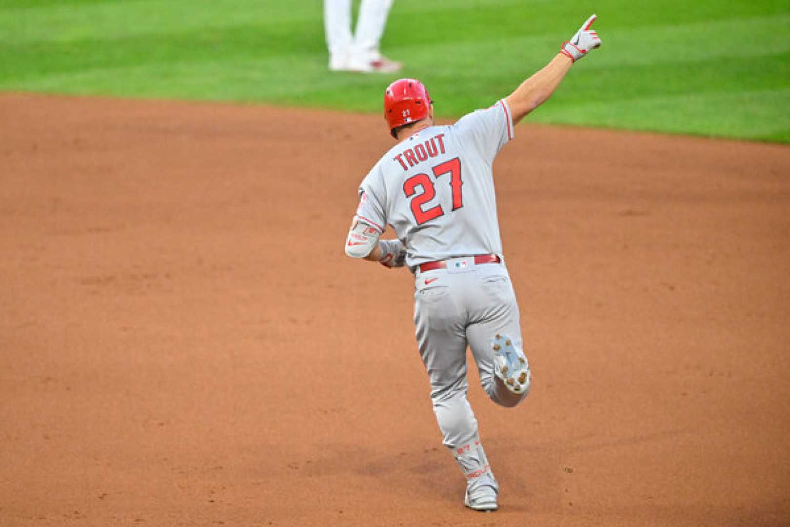 Mike Trout Hitting Home Run