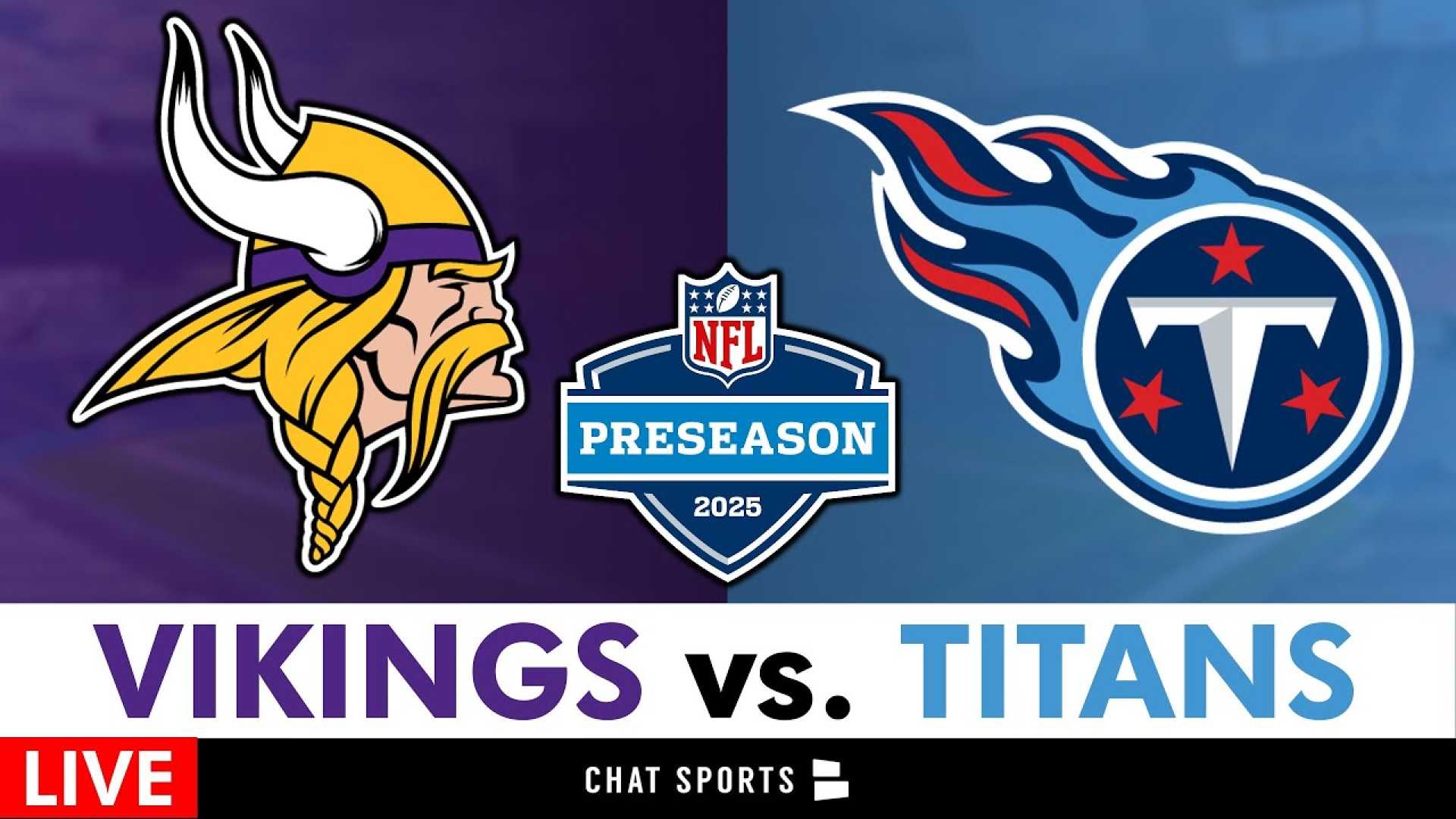 Minnesota Vikings Vs Tennessee Titans Preseason 2025