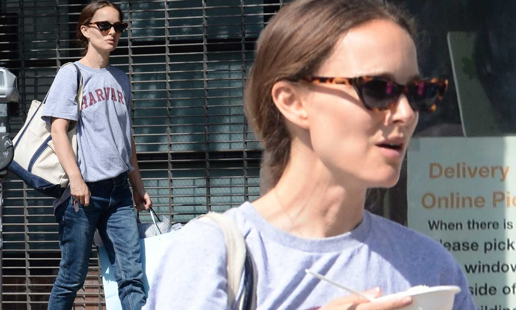 Natalie Portman Jeans And Tee