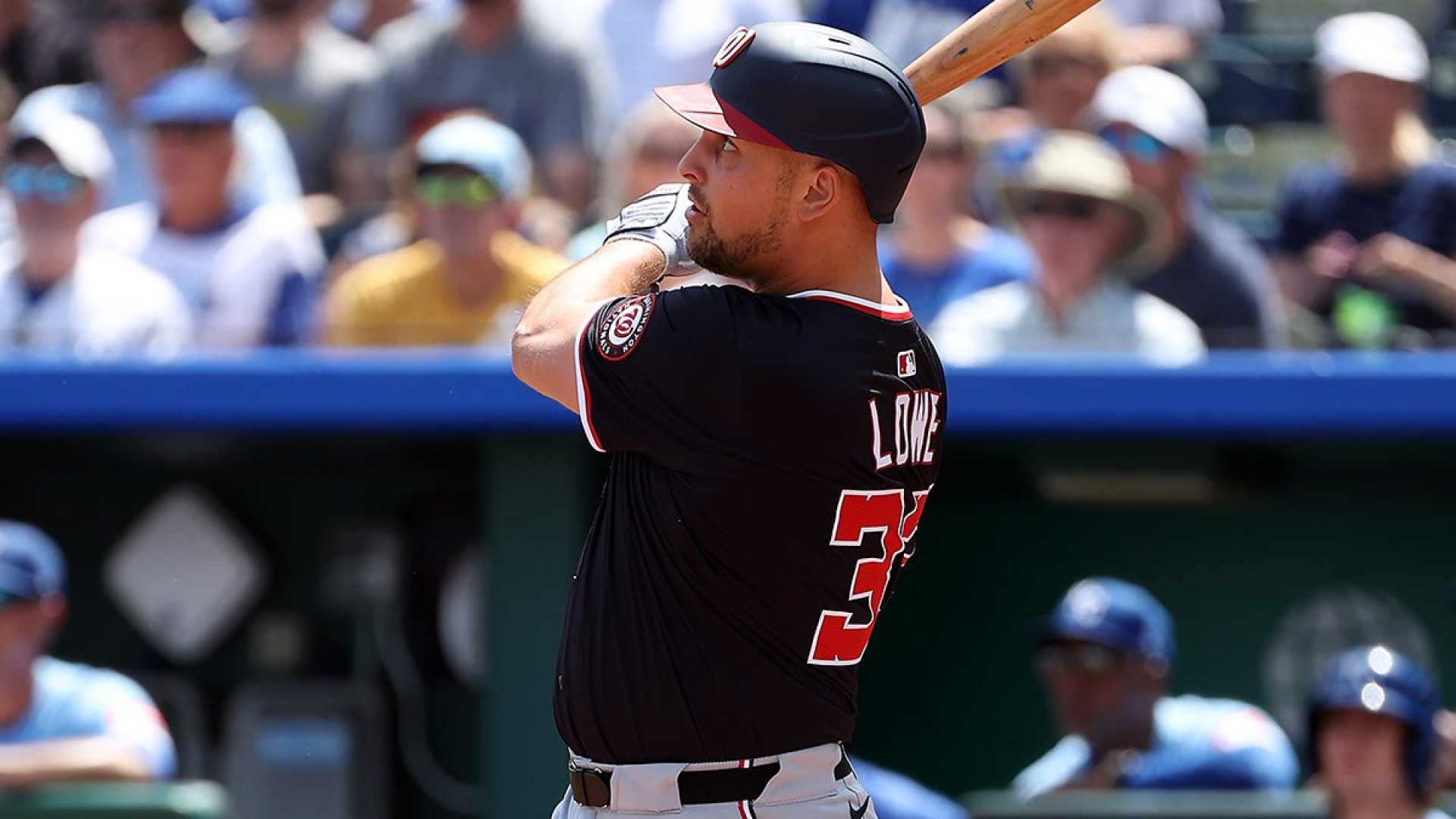 Nathaniel Lowe Baseball Action