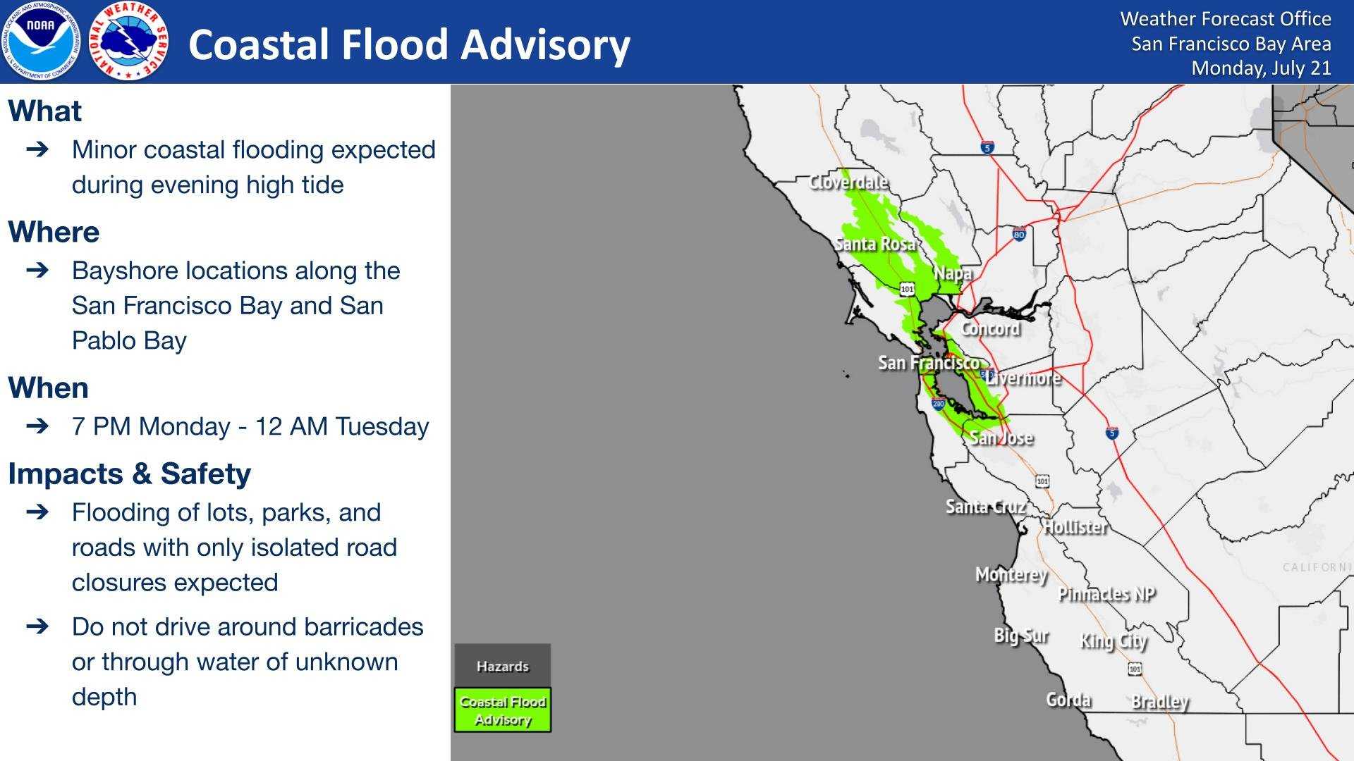 National Weather Service Coastal Flood Advisory