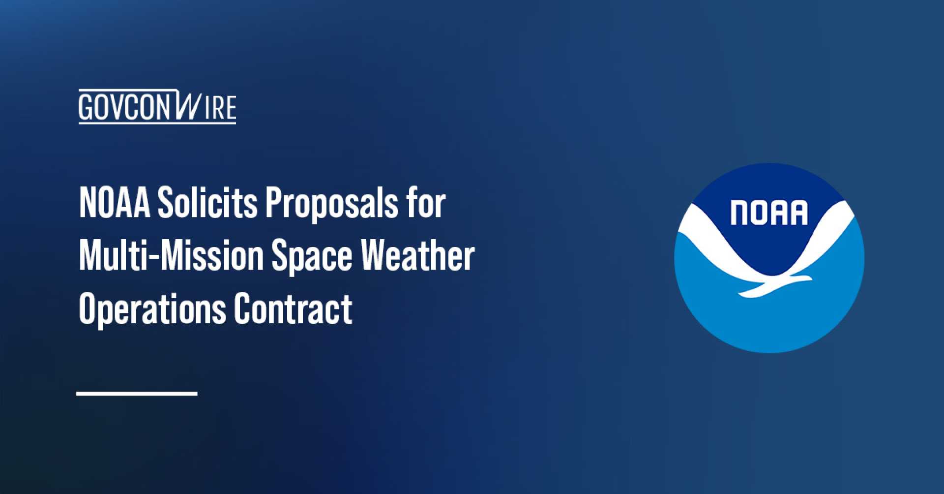 Noaa Space Weather Operations Contract