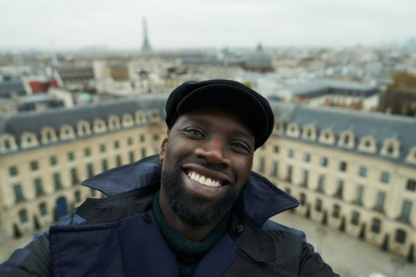 Omar Sy Lupin Filming Paris