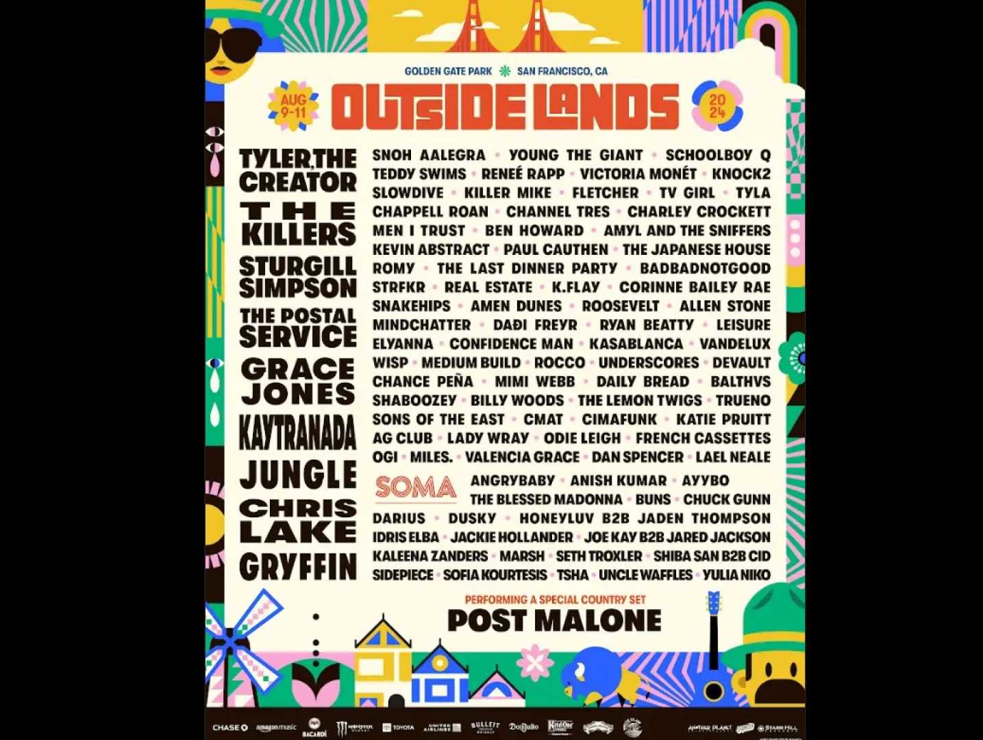 Outside Lands Festival 2024 Lineup
