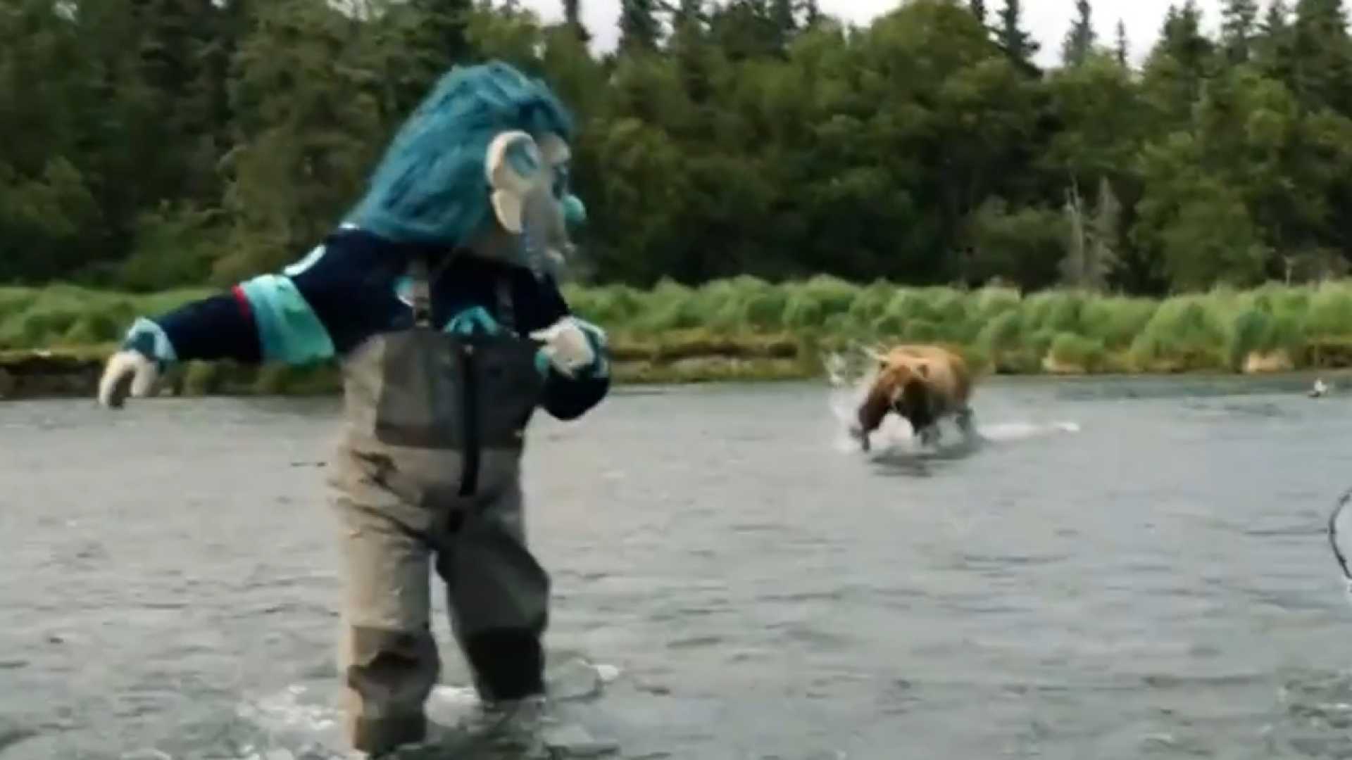Seattle Kraken Mascot Bear Video Shoot