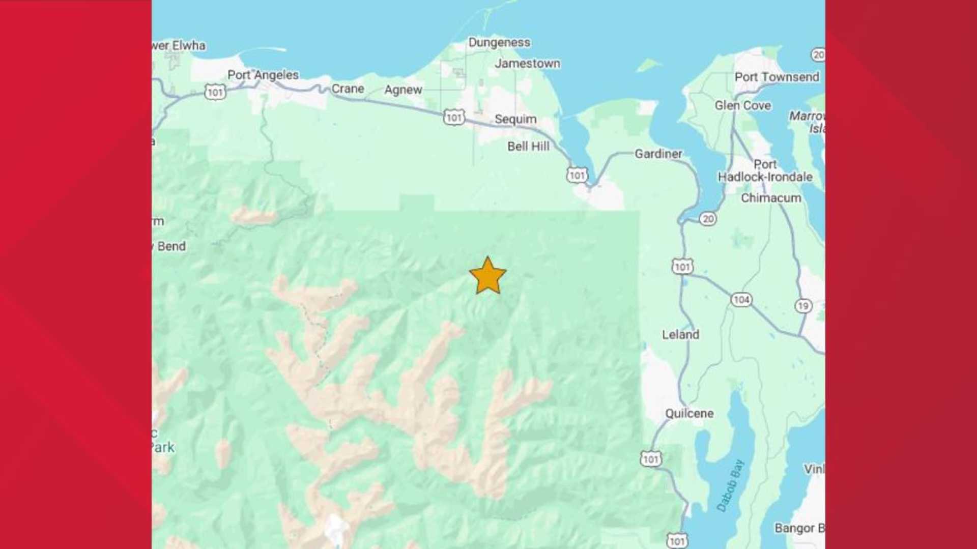 Sequim Earthquake Tremor Region