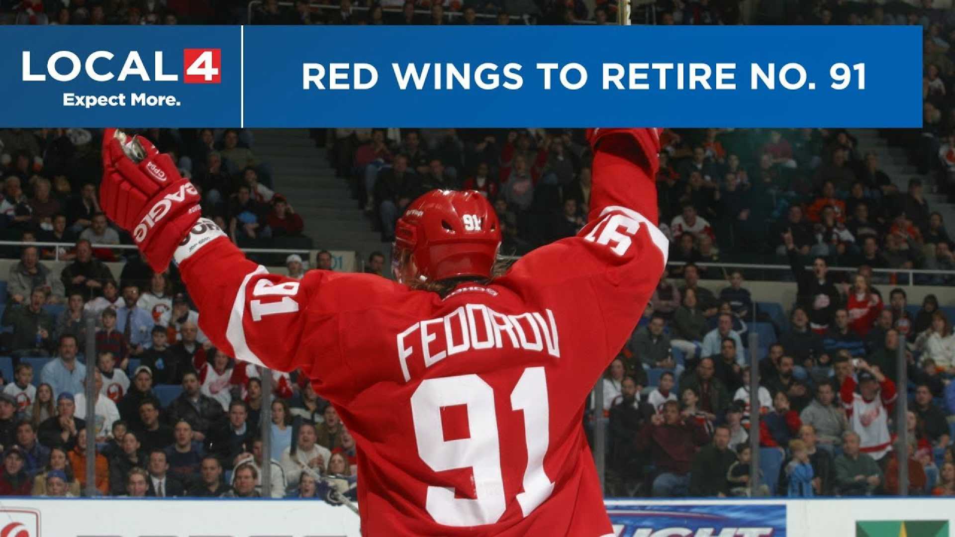 Sergei Fedorov Detroit Red Wings Jersey Retirement