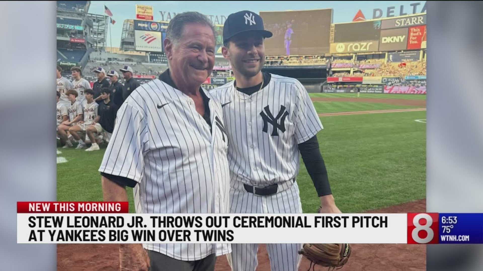 Stew Leonard Jr. Yankees Game First Pitch