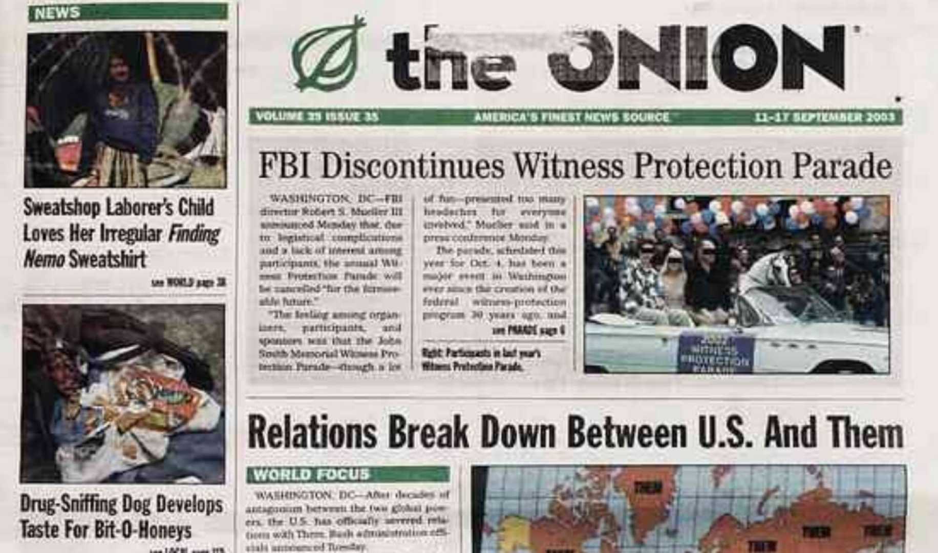 The Onion Newspaper Print Edition