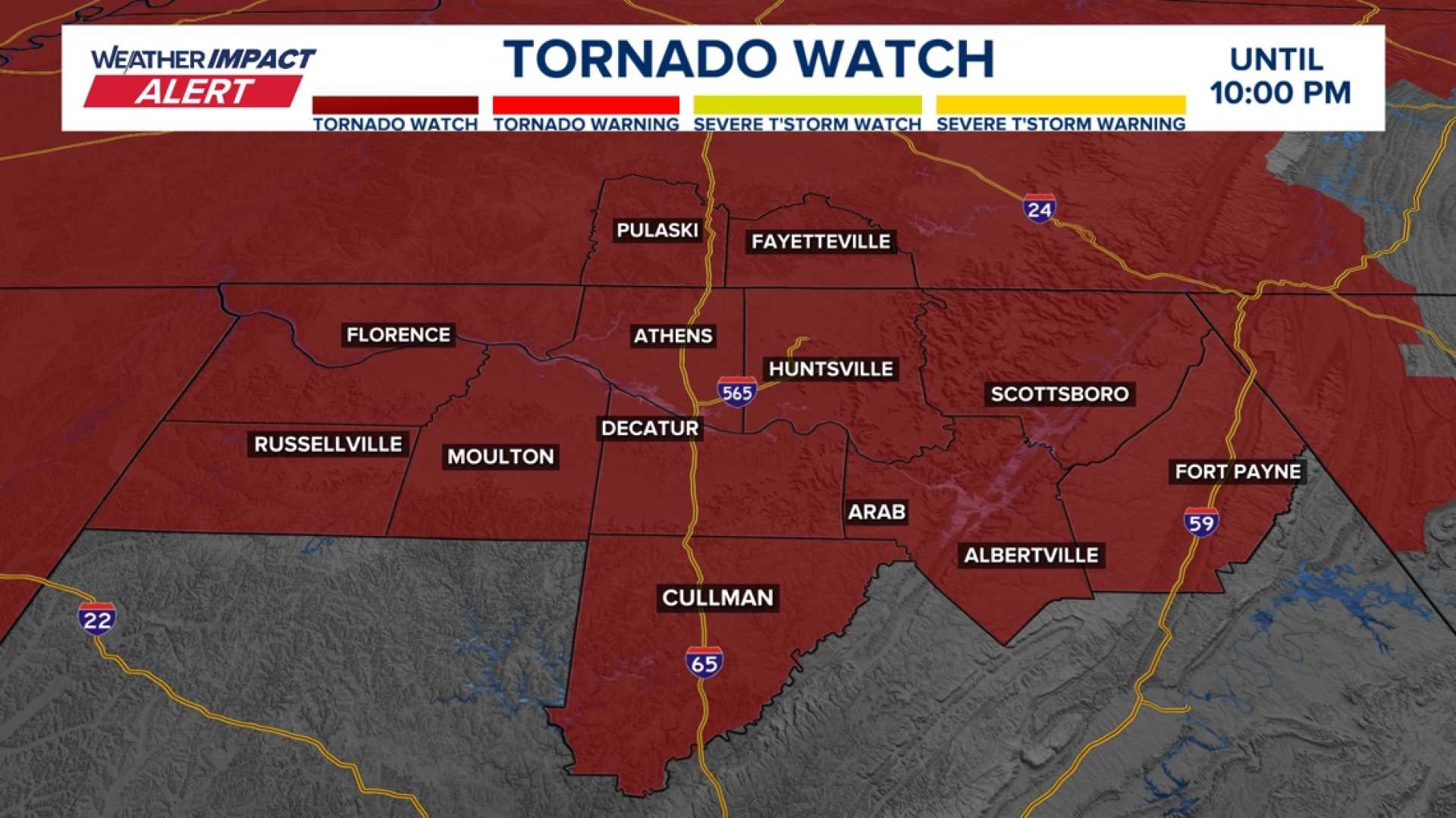 Tornado Warning Tennessee Alabama