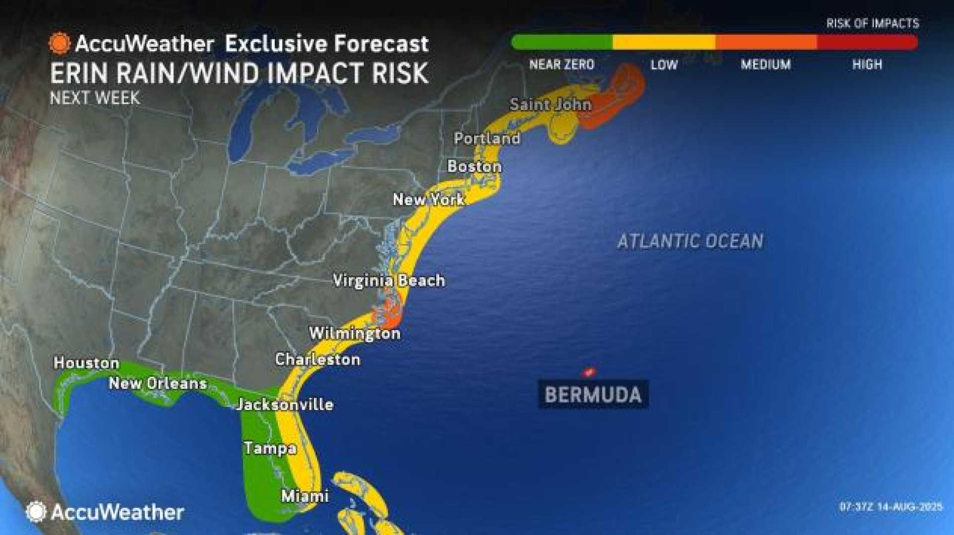 Tropical Storm Erin August 2025