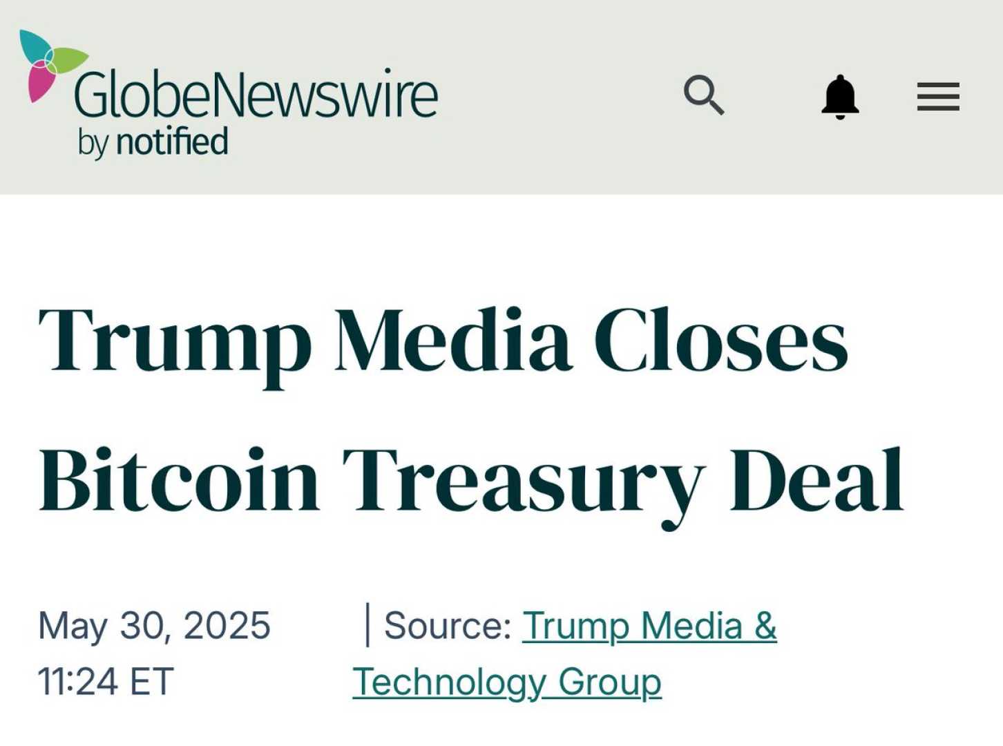 Trump Media Group Cryptocurrency Deal