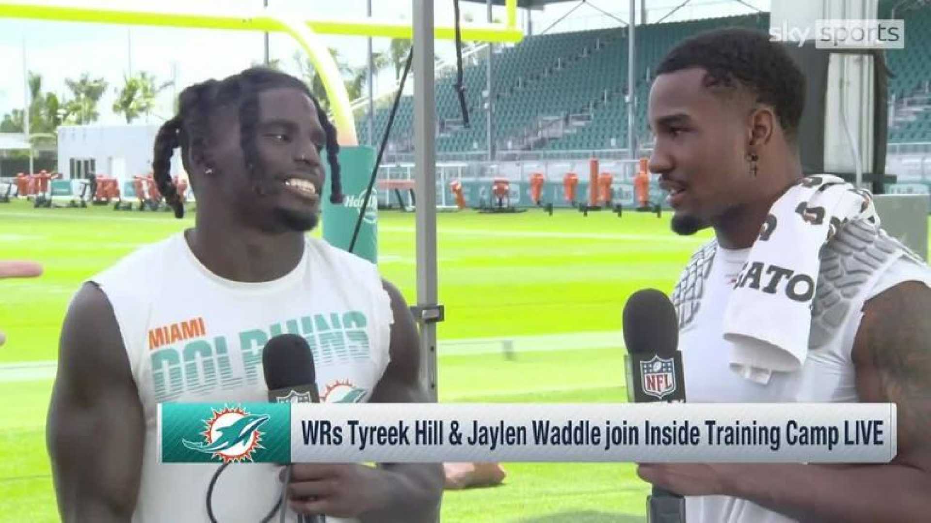 Tyreek Hill Jaylen Waddle Training