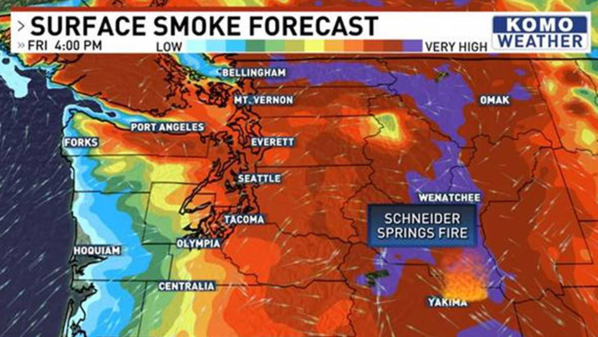 Washington Wildfires Smoke Heat Advisory