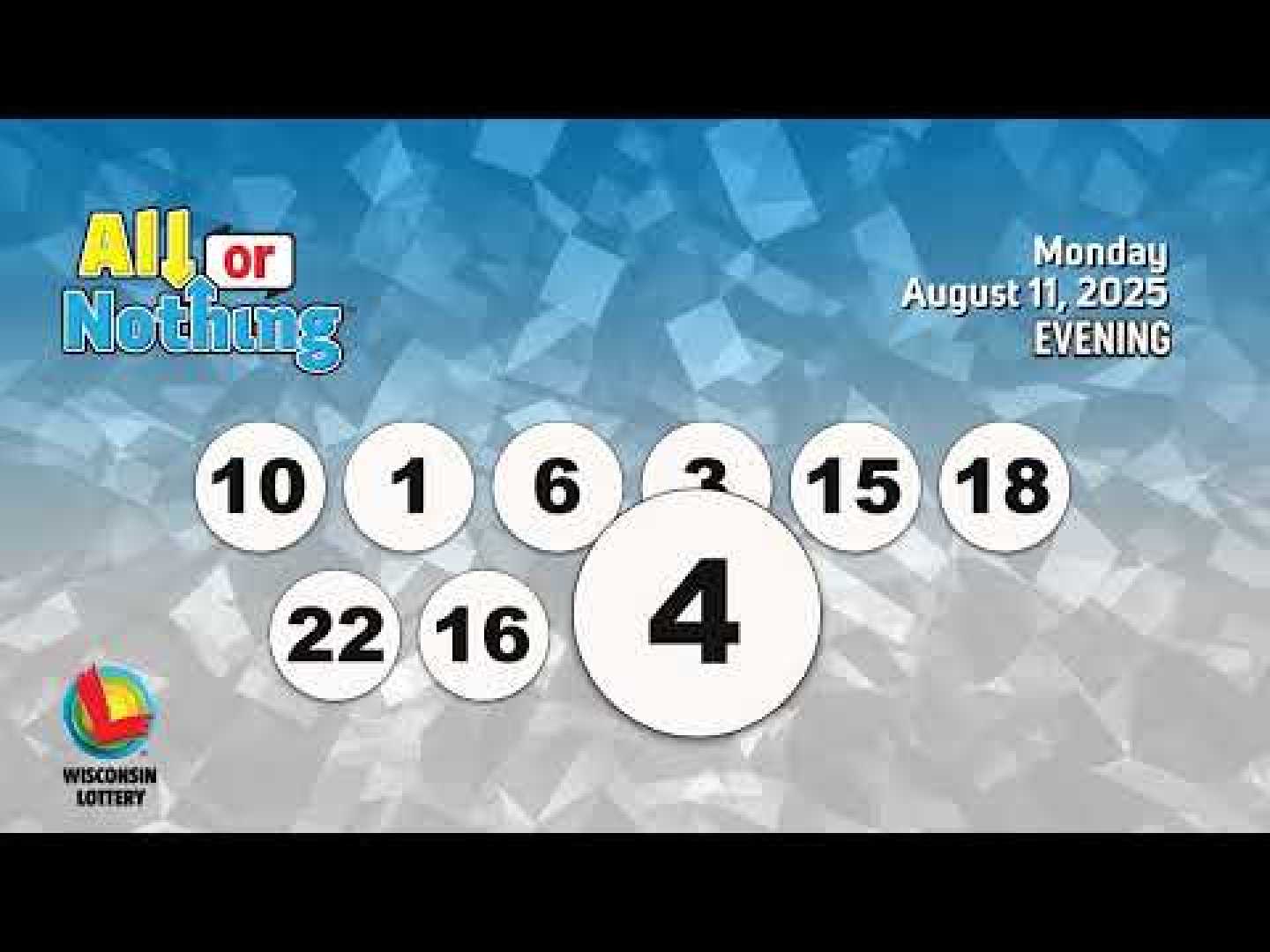 Wisconsin Lottery Draw Games Results