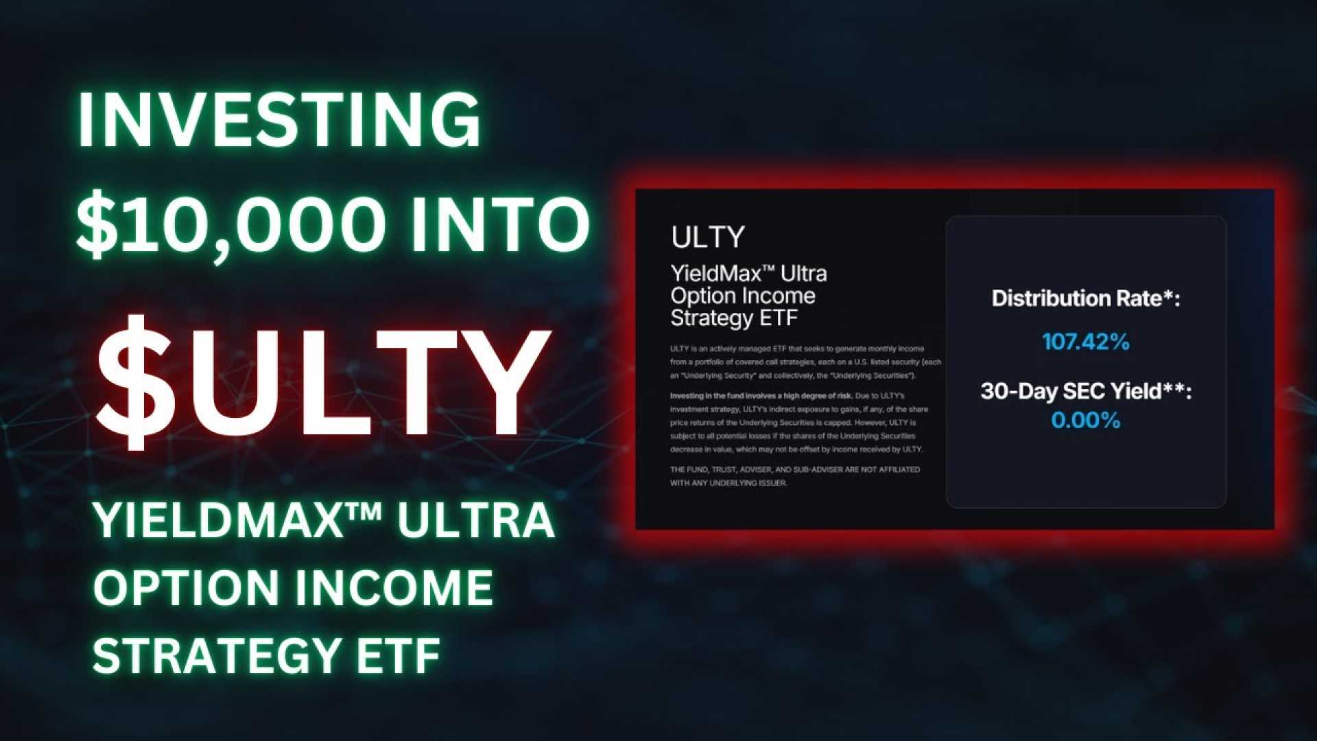 Yieldmax Ultra Option Income Strategy Etf Analysis