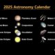 2025 Astronomy Events Calendar