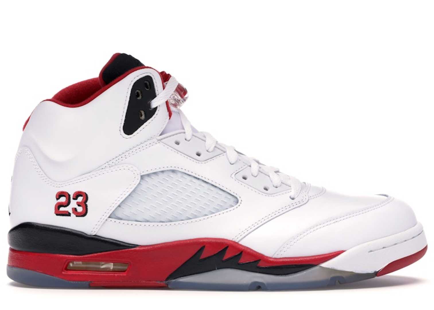 Air Jordan 5 Fire Red Black Tongue Sneaker