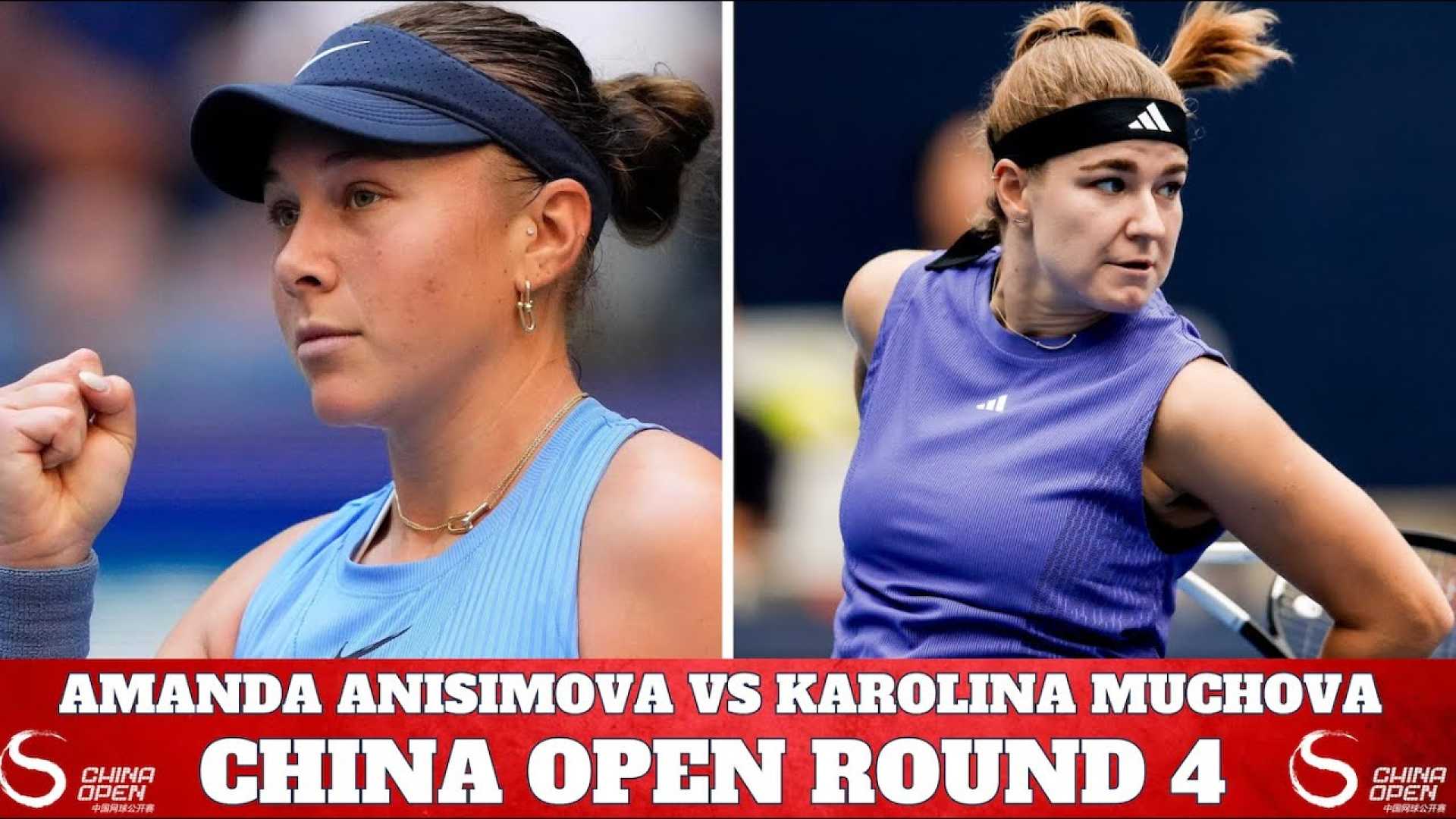 Amanda Anisimova Karolína Muchová Tennis Match