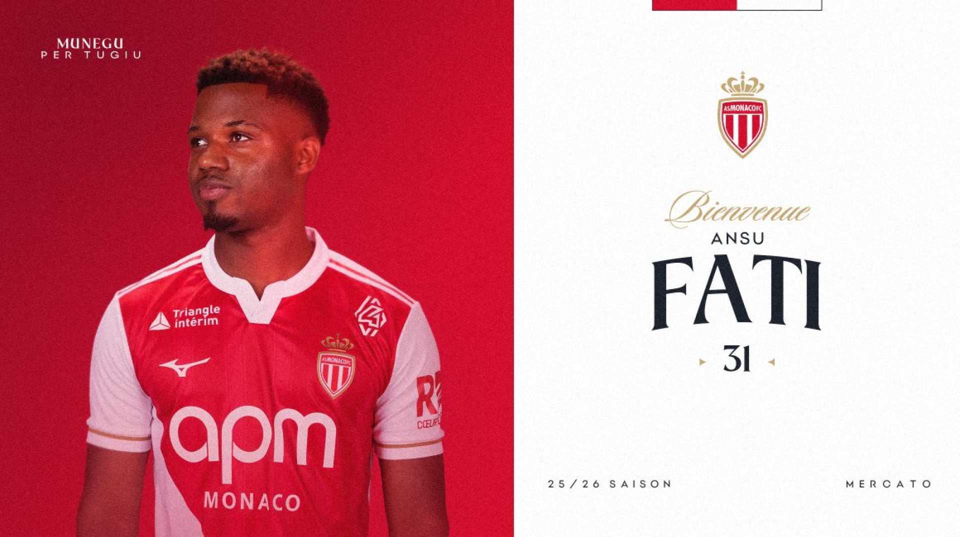 Ansu Fati Soccer Match Monaco