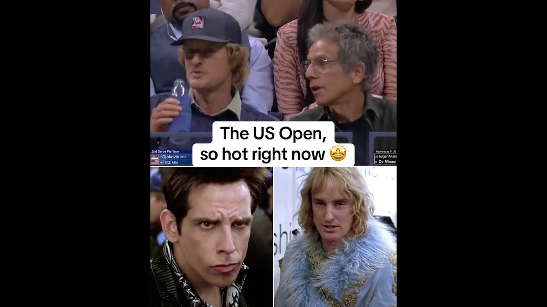 Ben Stiller Owen Wilson Us Open