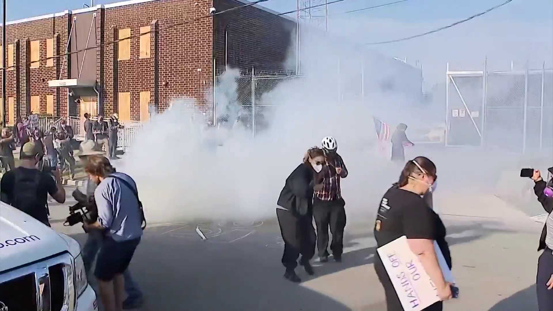 Broadview Ice Protest Tear Gas
