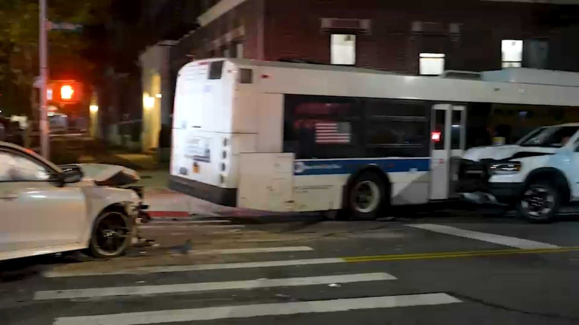 Brooklyn Bus Crash Apartment Building