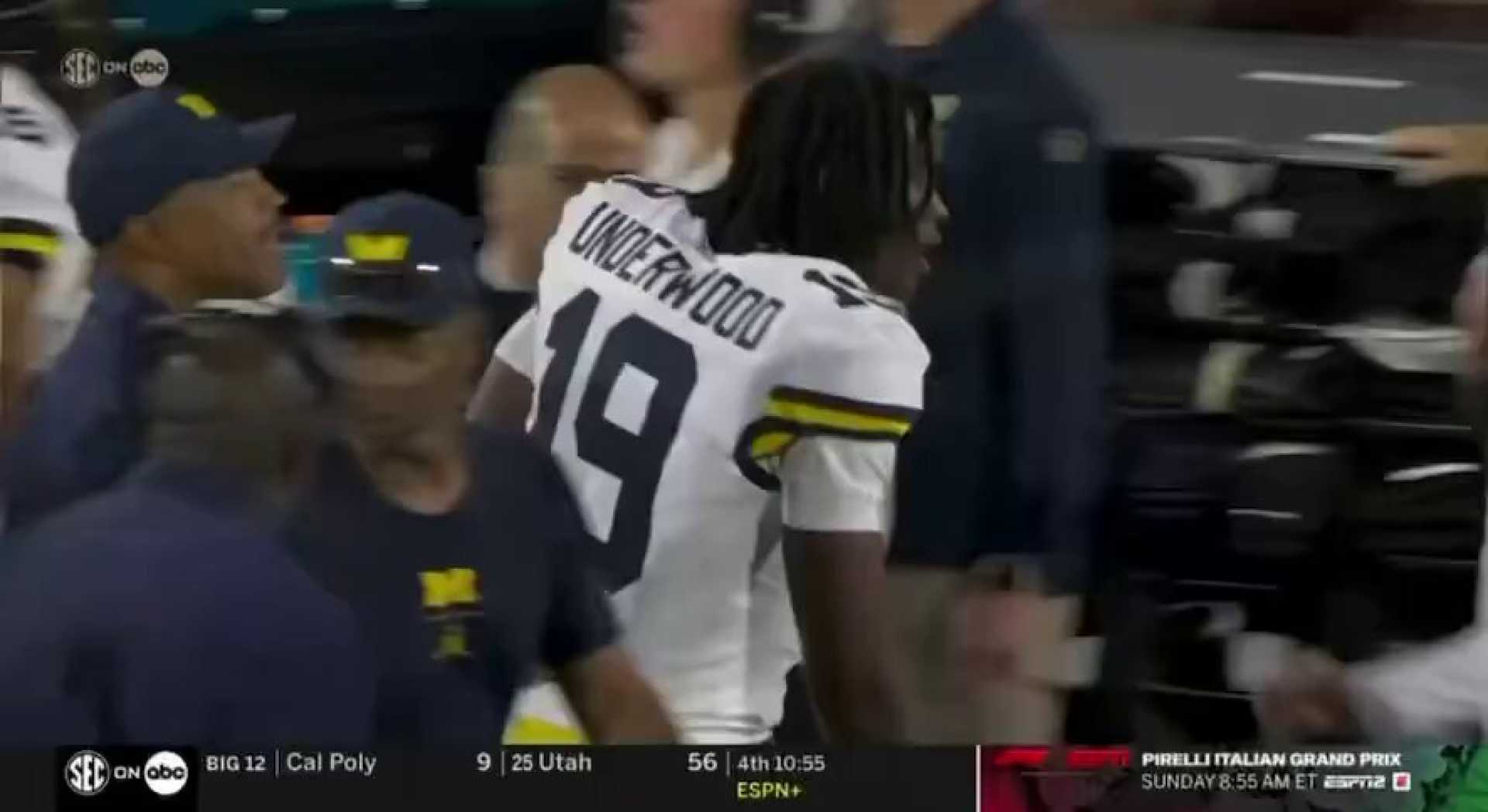 Bryce Underwood Justice Haynes Sideline Altercation