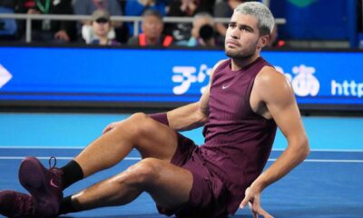 Carlos Alcaraz Tennis Match Tokyo