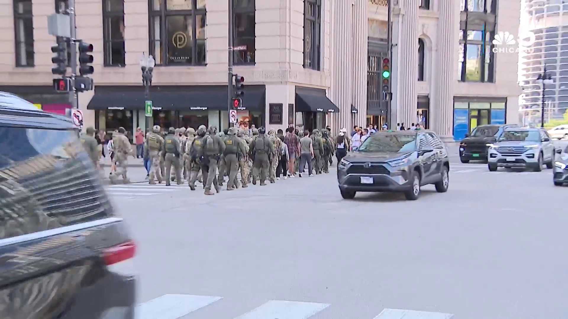 Chicago Border Patrol Agents Protests