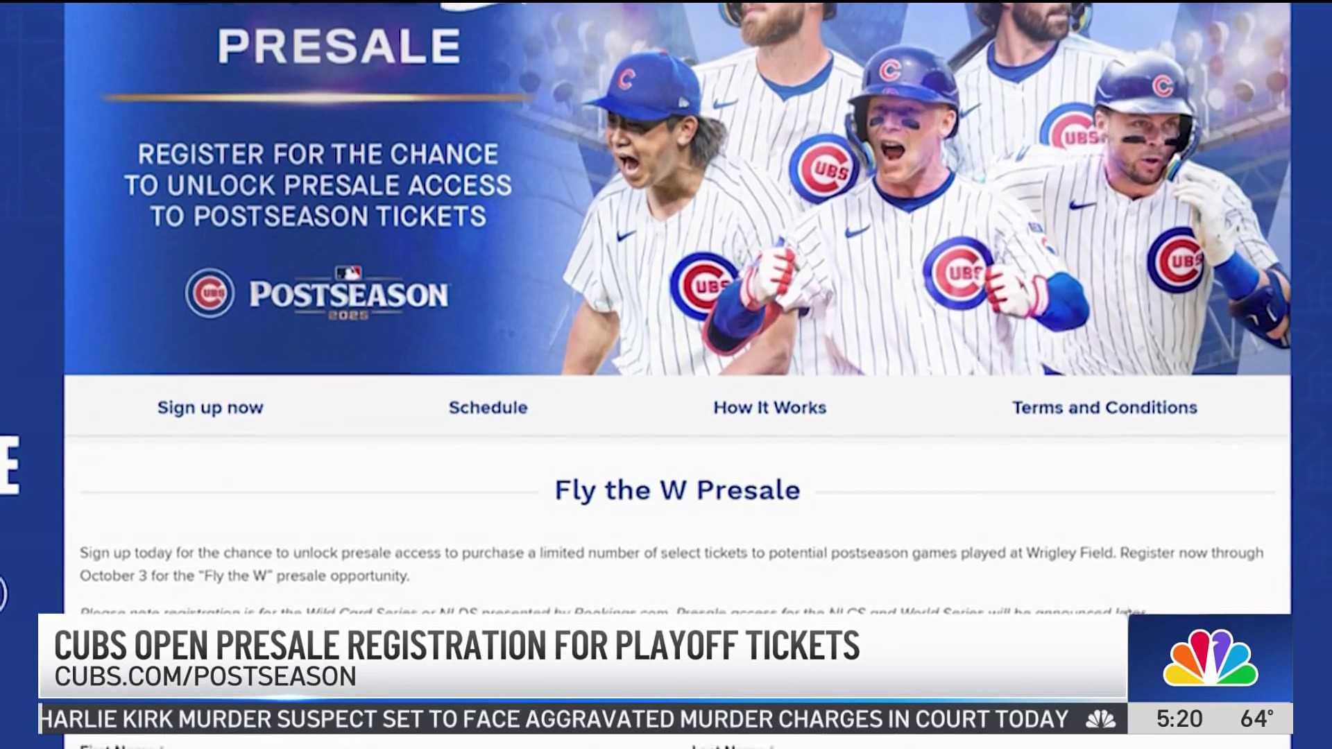 Chicago Cubs Baseball Playoff Clinch