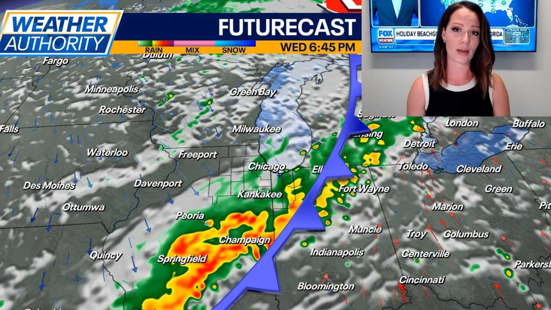 Chicago Weather Update With Cold Front