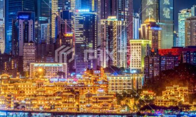 Chongqing Futuristic Architecture Night Skyline