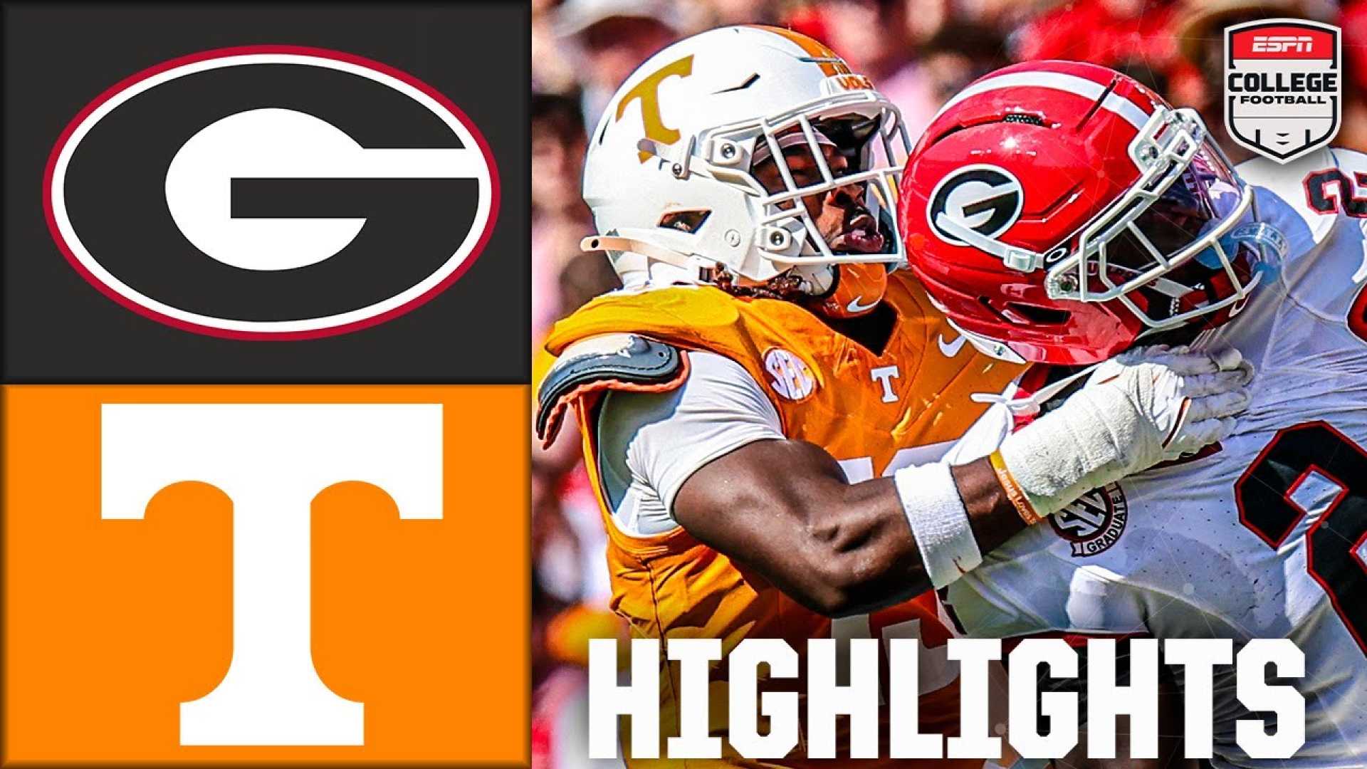 College Football Georgia Bulldogs Tennessee Volunteers