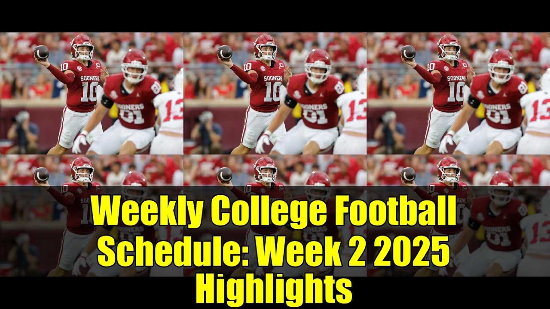 College Football Matchups Week 2 2025